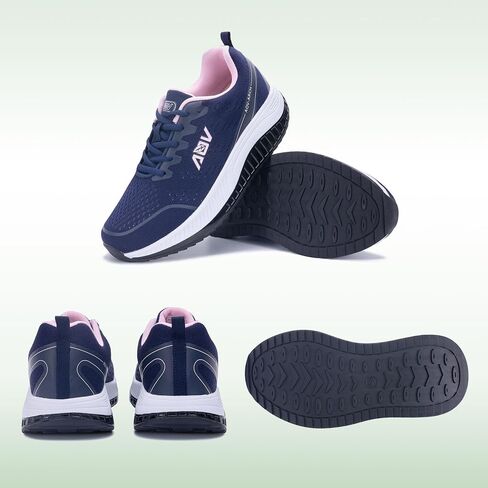 Womens Wide Toe Box Walking Shoes Arch Support Orthotic Fashion Sneakers Wide Width Tennis Shoes for Plantar Fasciitis Pain Relief Pain Relief US 6.5-11 in Saudi Arabia