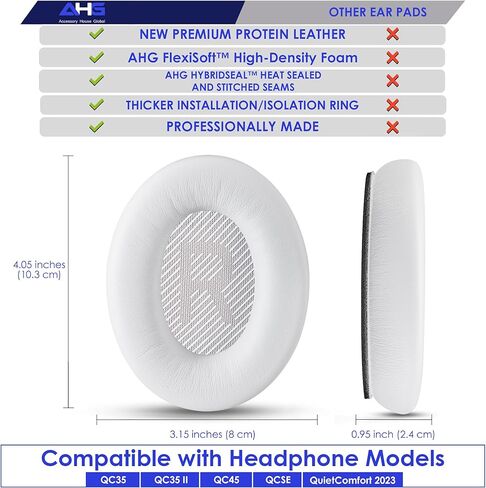 وسائد أذن بديلة QC35 / QC35 ii وعصابة رأس QC35 / QC35 ii Headband V3 وسادة متوافقة مع سماعات Bose QuietComfort 35 (QC35) وBose QuietComfort 35 ii (QC35 ii) (أزرق منتصف الليل) in Kuwait