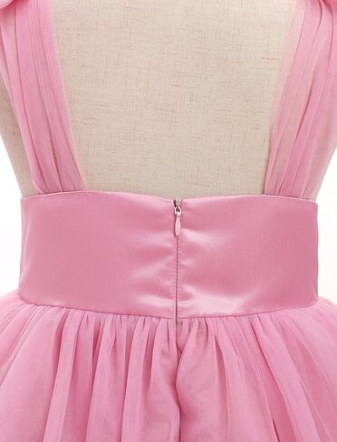 Idopip Toddler Baby Girls Shiny Butterfly Tutu Dress Princess Birthday Party Pageant Flower Girl Wedding V-Backless Dresses in Kuwait