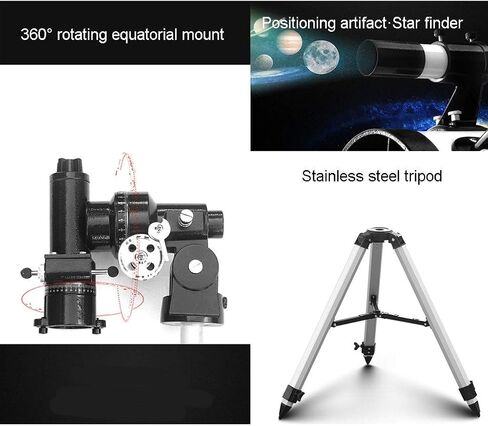 Telescope, Telescopes for Adults Astronomy,Astronomical Reflector Telescope Comes with Tripod with 20mm/12.5mm Eyepiece & Sun Filt in Kuwait