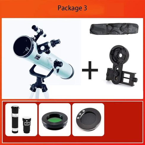 125mm Caliber Reflection Telescope, Telescopes for Astronomy,Telescope with Adjustable Tripod and 5x24 Finder,The Best Astronomy G in Kuwait
