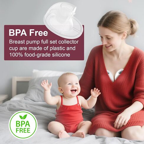 Two Complete Sets Compatible with Momcozy M5 Breast Pump Replacement Parts, 24mm Collection Cup and 15/17/19/21mm 8pcs Flange Size Kit for M5 only, not Other Models in Saudi Arabia