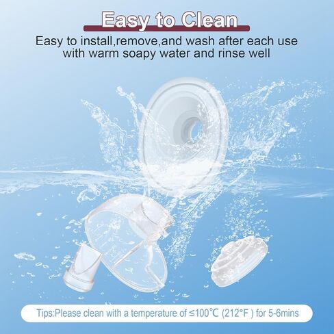 Two Complete Sets Compatible with Momcozy M5 Breast Pump Replacement Parts, 24mm Collection Cup and 15/17/19/21mm 8pcs Flange Size Kit for M5 only, not Other Models in Saudi Arabia