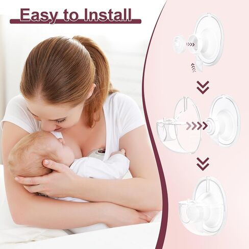 Two Complete Sets Compatible with Momcozy M5 Breast Pump Replacement Parts, 24mm Collection Cup and 15/17/19/21mm 8pcs Flange Size Kit for M5 only, not Other Models in Saudi Arabia