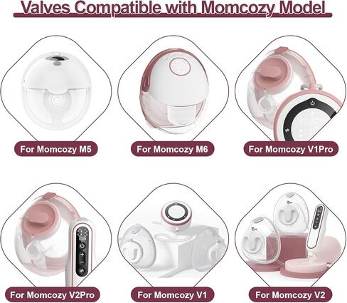 Two Complete Sets Compatible with Momcozy M5 Breast Pump Replacement Parts, 24mm Collection Cup and 15/17/19/21mm 8pcs Flange Size Kit for M5 only, not Other Models in Saudi Arabia