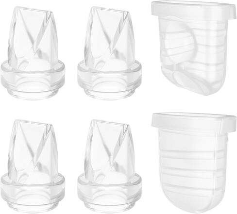 6PCS Duckbill Valve & Silicone Diaphragm Compatible with eufy S1 Pro/S1/E10, NCVI/Lansinoh Discreet Duo/Zooawa/Nuliie S32 Breast Pump Replacement Parts, Breastfeeding Essential Accessories in Kuwait