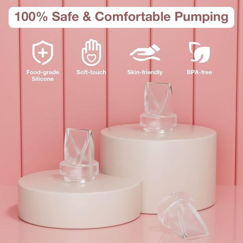 6pcs صمام Duckbill و Silicone Diaphragm متوافق مع Eufy S1 Pro/S1/E10 ، NCVI/Lansinoh سرية الثنائي/حديقة الحيوان/Nuliie S32 استبدال مضخات الثدي ، إكسسوارات أساسية للرضاعة الطبيعية in Kuwait