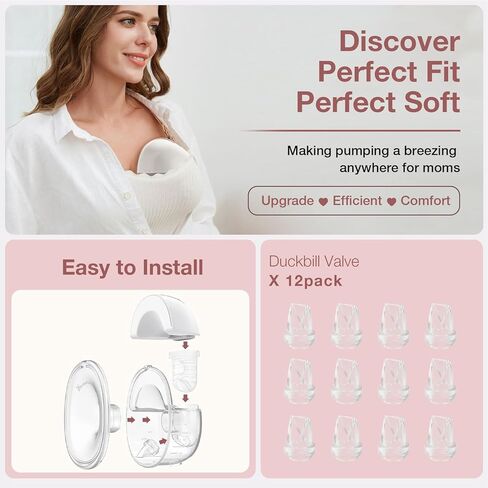 6pcs صمام Duckbill و Silicone Diaphragm متوافق مع Eufy S1 Pro/S1/E10 ، NCVI/Lansinoh سرية الثنائي/حديقة الحيوان/Nuliie S32 استبدال مضخات الثدي ، إكسسوارات أساسية للرضاعة الطبيعية in Kuwait