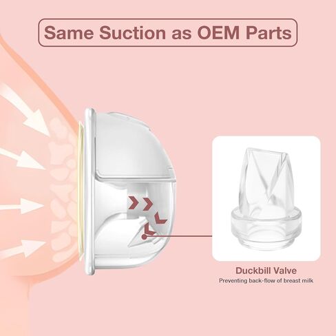 6pcs صمام Duckbill و Silicone Diaphragm متوافق مع Eufy S1 Pro/S1/E10 ، NCVI/Lansinoh سرية الثنائي/حديقة الحيوان/Nuliie S32 استبدال مضخات الثدي ، إكسسوارات أساسية للرضاعة الطبيعية in Kuwait