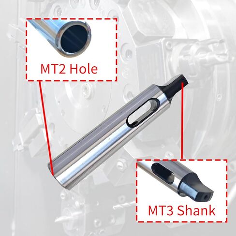 MT2 to MT3 Morse Taper Reducing Adapter, Drill Sleeve, External Morse Taper 3, Internal Morse Taper 2, 107mm Length, MT2 to MT3 Morse Taper Adapter in Saudi Arabia