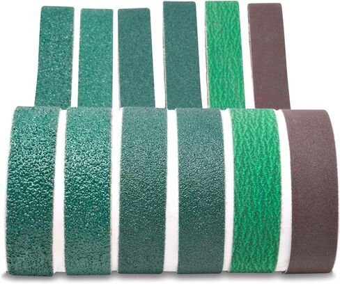 كاشفات الملصقات الحمراء 1 × 42 بوصة 80 حصباء معدن طحن Zirconia Sanding أحزمة ، 12 حزمة in Kuwait