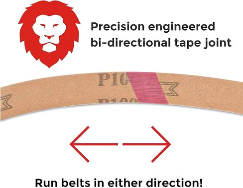 كاشفات الملصقات الحمراء 1 × 42 بوصة 80 حصباء معدن طحن Zirconia Sanding أحزمة ، 12 حزمة in Kuwait