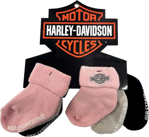 Harley-Davidson Baby Girls 'Bar & Shield 3 Pack Infant Socks ، متعدد الألوان in Saudi Arabia