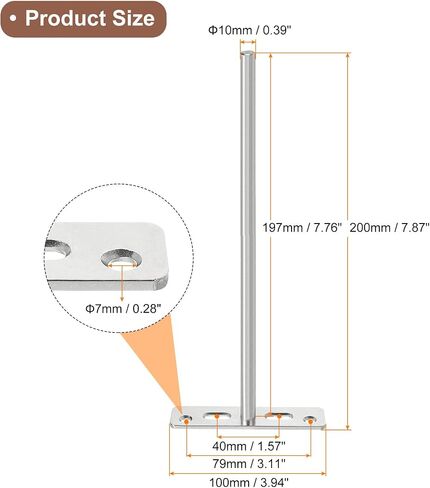 uxcell 6Set Floating Shelf Brackets, 8" 4 Holes Iron Concealed Hidden Shelf Supports for Floating Wood Shelves, Black in Saudi Arabia