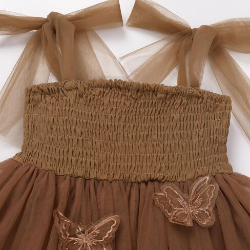 Obeeii Toddler Girls Summer Tulle Tutu Dress Bee/Strawberry/Butterfly Birthday Party Smocked Tier Tier Tier in Saudi Arabia