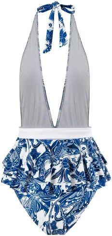 Catalpalev Women's Swimsuit Floral Print High-Waisted Slimming Bikini Set Beach Swimwear Bathing Suit in Saudi Arabia