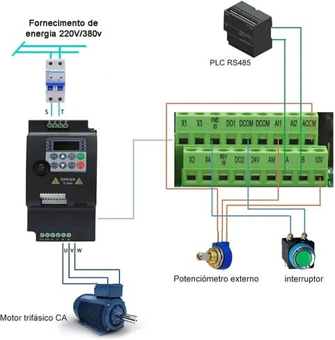 310/320/720/HE100 Inverter 0.75KW1.5KW2.2KW Frequency Inverter 1P 3P 220V 380V Output Frequency Converter Variable Frequency Drive 1Pcs(HE100-220vto380v,18.5KW) in Saudi Arabia