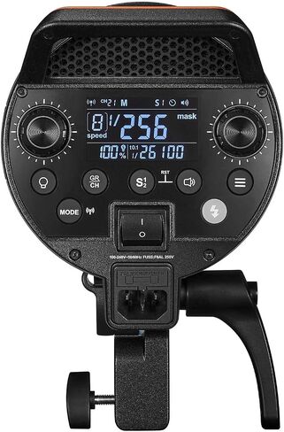 Godox QT1200IIIM Studio Strobe Flash Light 1200W GN105 1/8000S High SPED SYNC LIGHTINGERING BUTION SYSTER WIRLING WIRLING 40W LED POLB LCD لوحة LCD مع M/Multi/HSS Flash Mode in Saudi Arabia
