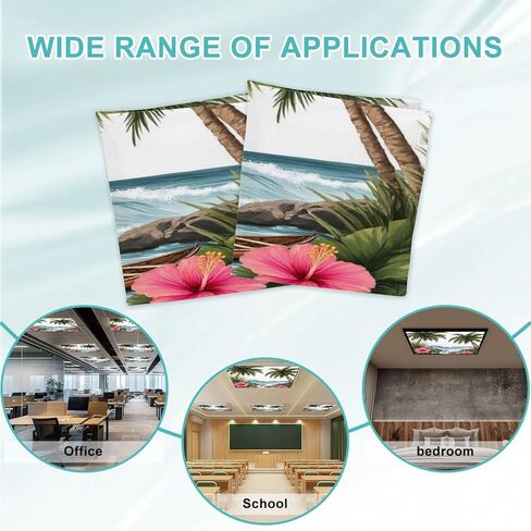 6 PCS Covers Flororescent Light لأضواء السقف الباستيل الربيعة الأطفال المقطوعة Sun Baby Baby Magnets Filters for Office Home Classroom يجب أن يكون 4 '× 2' ' in Kuwait