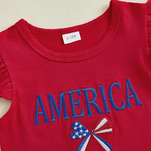 4th of July Baby Girl Clothes Fly Sleeve Smocked T-Shirt Top Plaid Ruffle Shorts Set Summer Toddler Outfits in Saudi Arabia