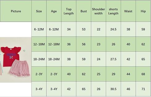 4th of July Baby Girl Clothes Fly Sleeve Smocked T-Shirt Top Plaid Ruffle Shorts Set Summer Toddler Outfits in Saudi Arabia