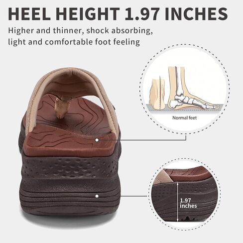 Women's Orthotic Platform Flip Flop with Arch Support Ladies Comfortable Recovery Walking Thong Sandals Slip On Indoor Outdoor for Summer Beach in Saudi Arabia