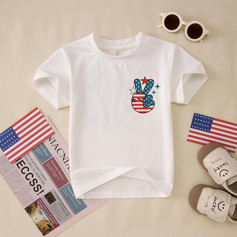 CM C&M WODRO Party in The USA Shirt Toddler Baby Boy Girl 4th of July Patriotic T-Shirt USA Funny Flag Short Sleeve Tee Tops in Saudi Arabia