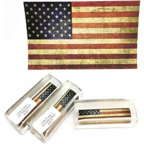 (1) One Pen Blank PKM USA DISTRESSED FLAG LABEL CAST ACRYLIC PEN BLANK FITS 30 CAL BOLT ACTION