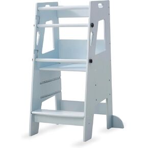Toddler Standing Tower，Wooden Kids Kitchen Step Stool, Montessori Step Stool，Adjustable Height (Natural)
