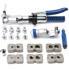 Hydraulic Tube Expander Tool Kit WK-400 7 Lever Hydraulic Pipe Expander Pipe Fuel Line Flaring Tools HVAC Tools 5-22mm for Beginners DIY