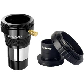 Svbony SV137 2x Barlow Lens 1.25 بوصة حزمة جسم معدني مع محول T2 T ومحول T لعدسات EOS Canon EOS وملحقات التصوير الفلكي بالتلسكوب