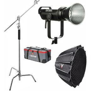 Aputure LS 300x 350W Bi-Color LED Video Light + Aputure Light Dome II +C Stand Combo, 2700-6500K 24300lux@1m, Sidus Link App & 2.4Ghz Remote Control, 9 Built-in Lighting Effects, CCT Presets Supported
