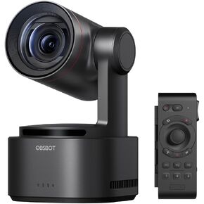 OBSBOT Tail 2 Camera, With RC,4K@60FPS Live Camera,AI Tracking 2.0,5x Optical & 12x Hybrid Zoom,3-axis,5000mAh built-in Battery,Gesture Control,SDI/HDMI/IP/USB 3.0 Output,Conference,Worship,Live Event