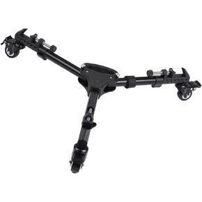 VX600 Pro 3 Tripod Wheels Camerastative Dollybased Roller Bearing Universal Foldable Camera Tripod Bock, with Nylon Wearing Bag Load 20kg, Aluminum Alloy