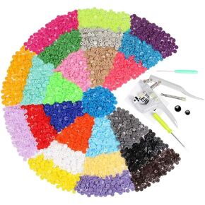 Plastic Fastener Snap Pliers with T 5 Plastic Resin Snap Press Stud for Cloth Diaper and Various Household Projects Comfortable Grip Easy to Use
