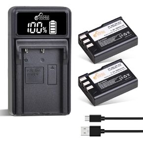 Pickle Power EN-EL9 EN EL9a Battery 2-Pack and LED USB Charger for Nikon D40, D40x, D60, D3000, D5000 Digital SLR Cameras
