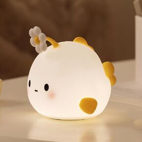 Cute Cartoon Nursery Night Lights, Fish Design Safe Silicone Soft LED Nursery Lamp for Toddler Room Decoration (Flower Fish)