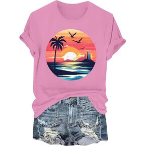 Shirts for Women Y2K Tops Cute Summer Tshirts Trendy 2025 Women's T-Shirts Maternity Tops Shirts for Women
