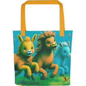 Lillyin Love® Designer Pony Baby Blue أو Toddler Biege Trot Bag