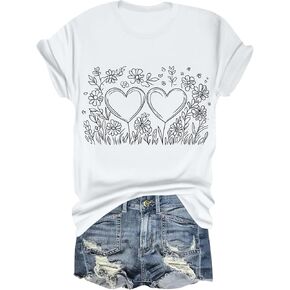 Womens Summer Tops Travel Outfits for Women Last Day of School Teacher Shirt Linen Shirts Top Crop Work Shirts