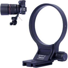 iShoot Lens Collar Tripod Mount Ring Compatible with Canon RF 85mm F1.2L USM, RF 85mm F1.2L USM DS, Support Vertical Shoot, Arca-Swiss Fit Quick Release Plate Bracket for Arca Fit Clamp & Stabilizer