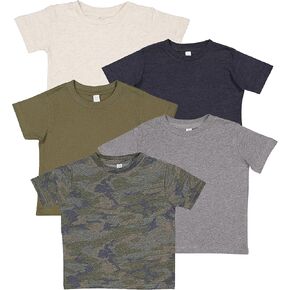 RABBIT SKINS, Infant Baby Fine Jersey Short Sleeve Tee 5 Pack
