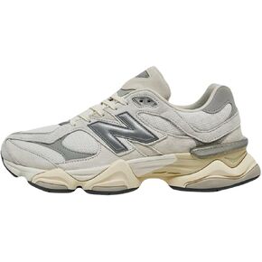 New Balance Women's 9060 Sneakers, White Grey, 9 Medium US