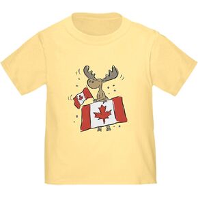 CafePress Canada Day Moose Toddler T Shirt Cute Toddler Graphic Tee, 100% Cotton