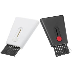 STOBOK 2pcs Telescopic Cleaning Brush Multi Functional Electronics for Keyboard Screen and Monitor Portable Brush for Mobile Phones Laptops and Cameras