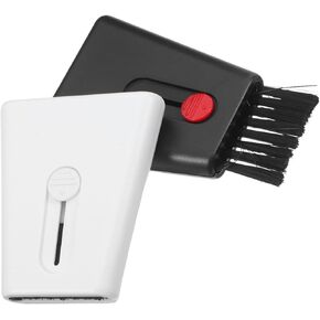 2pcs Portable Screen Cleaner Brush Telescopic Double Head Cleaning Tool for Laptops Monitors and Cameras Soft Bristle Lens Brush Stylish