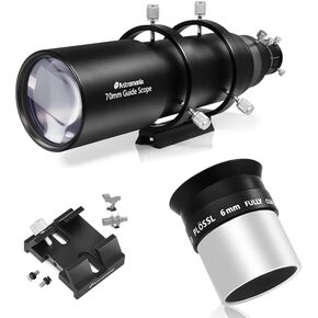 Astromania Schmidt-Cassegrain Finder Scope Base - Bundle with - 70mm Guidescope & 1.25" 6mm Plossl