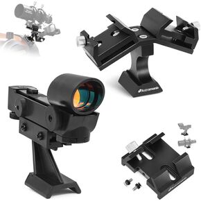 Astromania Schmidt-Cassegrain Finder Scope Base - Bundle with - Finderscope Starpointer&Dual Finderscope Mount