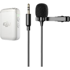 DJI Mic 2 (1 TX, Platinum White) with Omnidirectional Lavalier Microphone