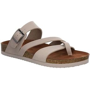 Eden - Women's Casual Flat Strappy Slip-On Cork Footbed Sandals